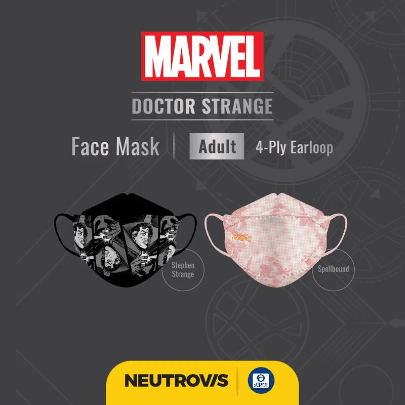 [Exclusive at Alpro] Neutrovis 4-Ply Face Mask Marvel Dr Strange Edition- 20S (Stephen Strange & Spellbound)| For Adults