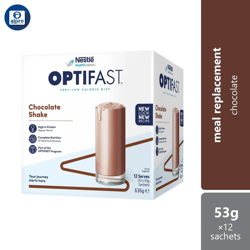 Nestle Optifast Chocolate Milk Shake 53g ×12s | Safe & Effective Weight Lost