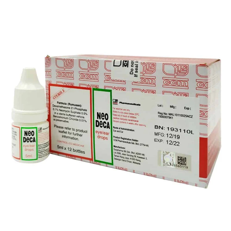 Neo Deca Eye/ear Drops 5ml 12s