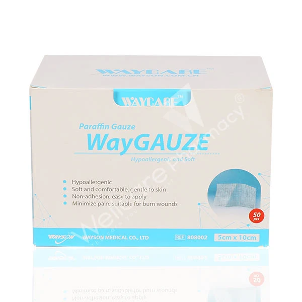 Waycare Paraffin Gauze 5x10 Cm 50'S