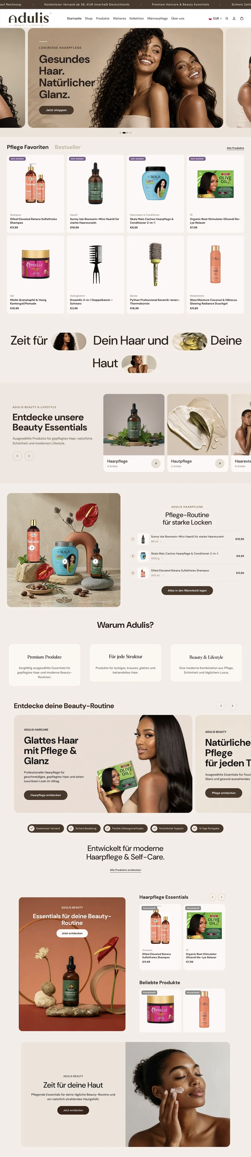 Adulis — German Haircare & Beauty Shopify Store | Step-Media