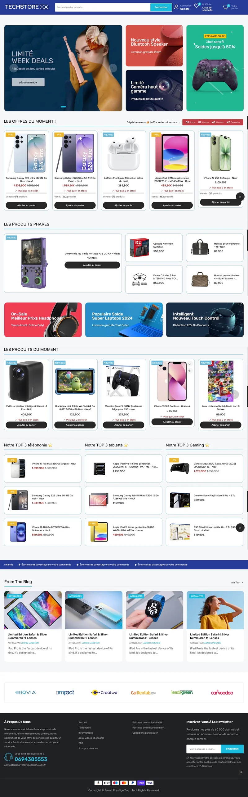 Shopify Ecommerce Store for Consumer Electronics & Tech Gadgets