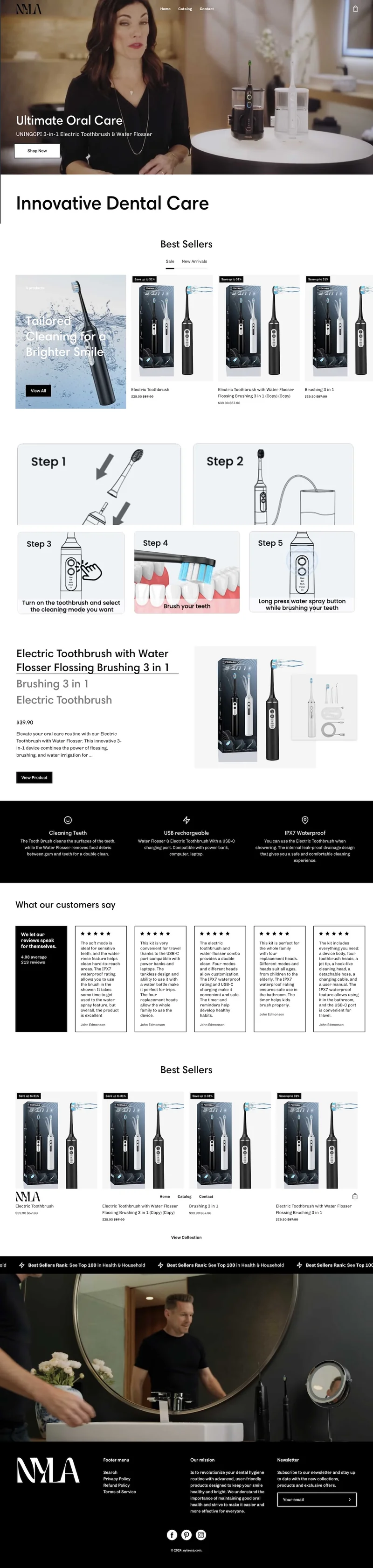 Shopify Store for Electric Toothbrush & Oral Care Products