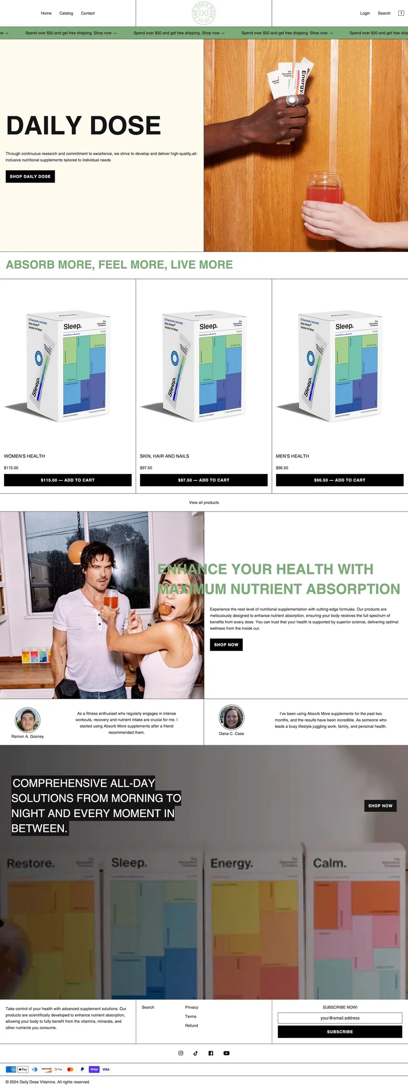 Shopify Website for a Premium Health Supplement Brand