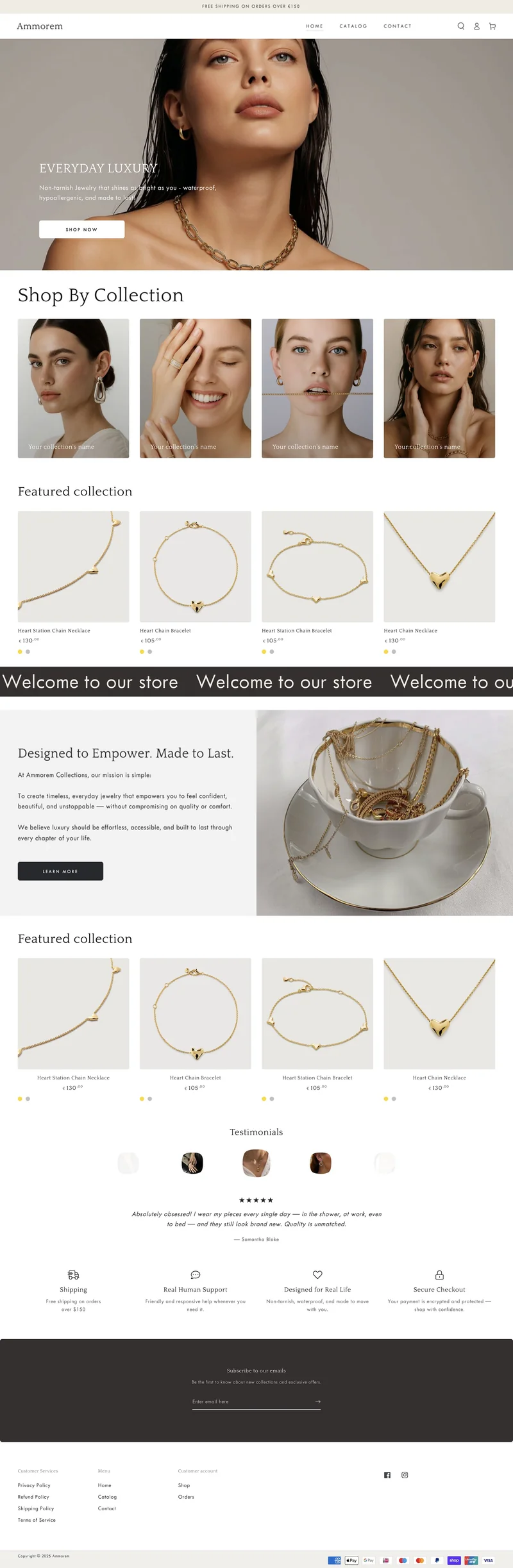 Shopify Ecommerce Website for a Jewelry Brand