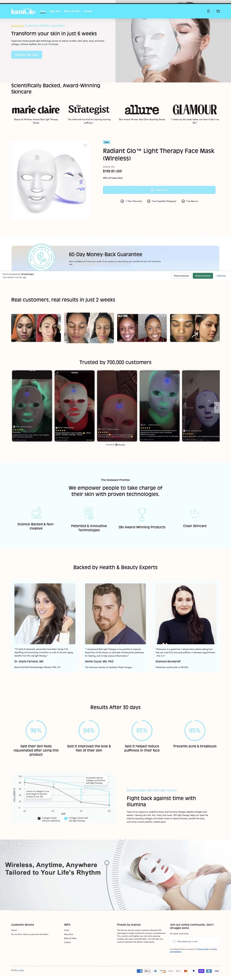 Custom Shopify Store for a Beauty & Skincare Brand
