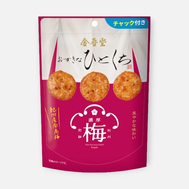 Kingodo Osuki Na Hitokuchi Rich Ume Plum Sauce Rice Crackers 78g
