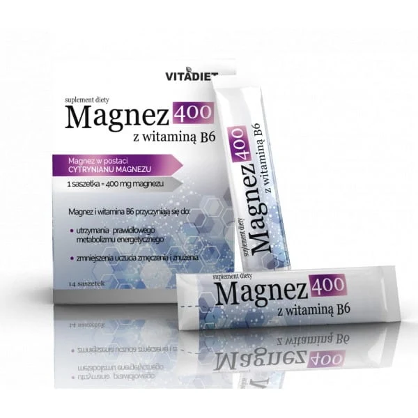 Vitadiet Magnesium 400 mit Vitamin B6 14 Portionsbeutel