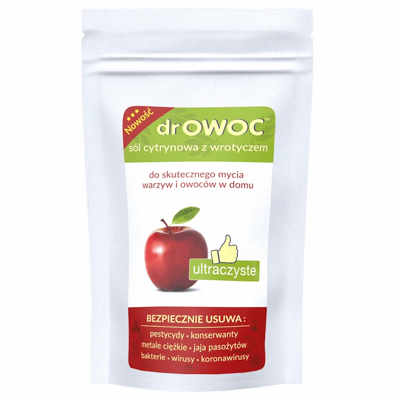 drOWOC Zitronensalz mit Zinnober zum Waschen von Gemüse und Obst 300g