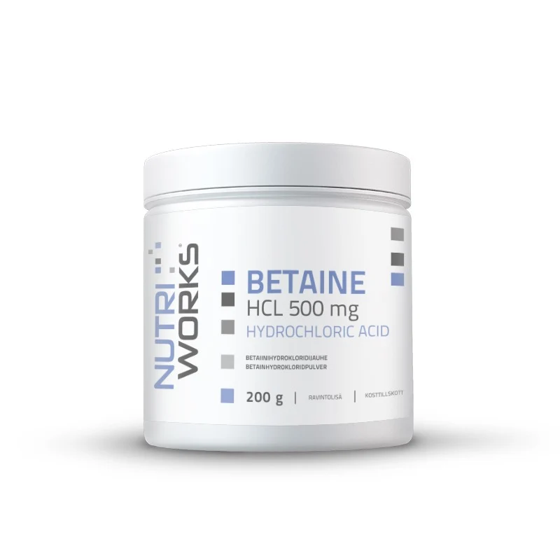 Betaine Hydrochlorid acid 500mg 200g