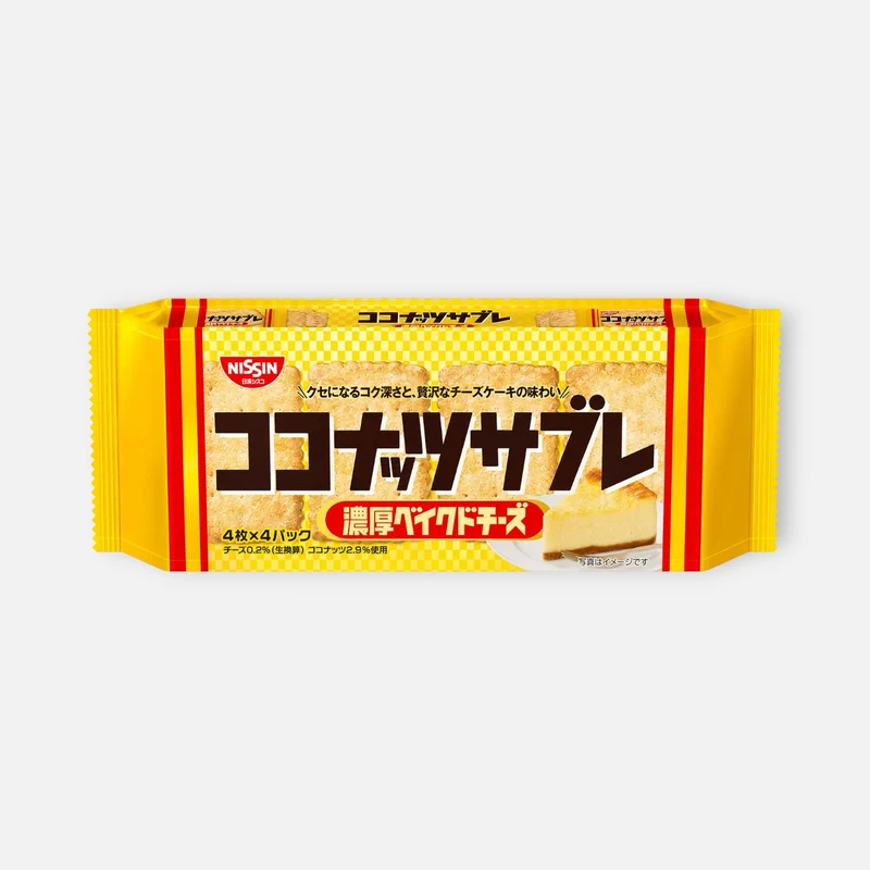 Nissin Foods Coconut Sable Rich Baked Cheese Cookies 16 Pieces