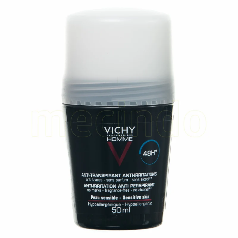 Vichy Homme Antiperspirant Deo Roll-on 48h Oparfymerad