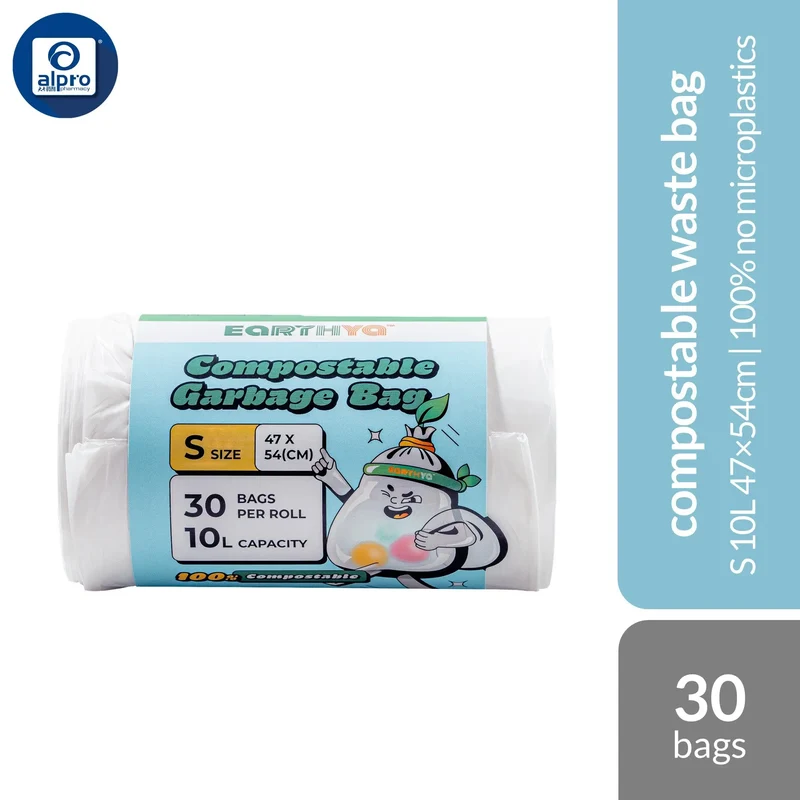 Earthya Compostable Garbage Bag S 30s| 100% No Microplastics & Earth Friendly