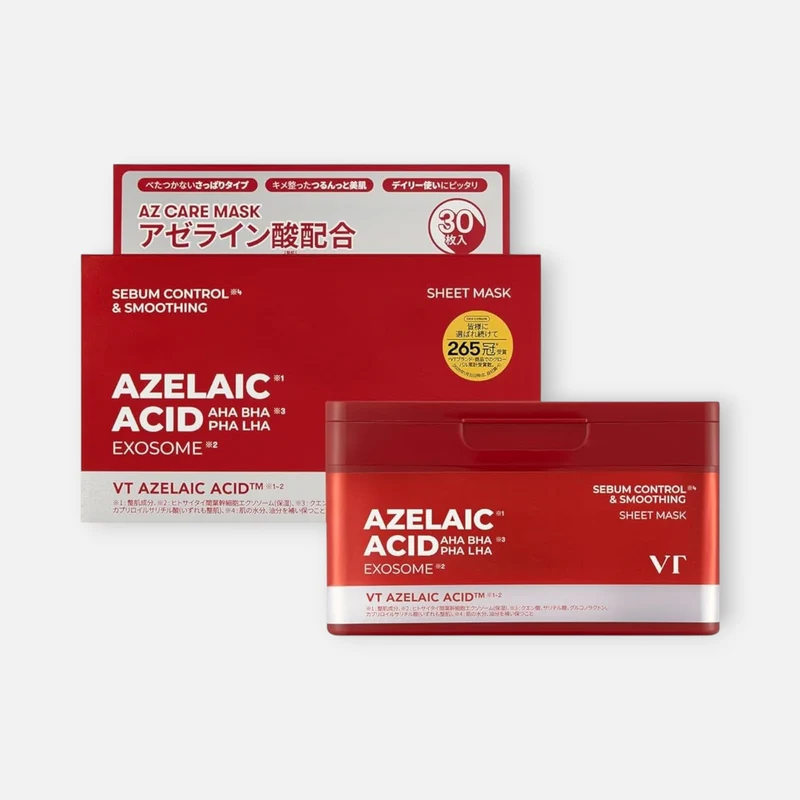 VT Cosmetics Azelaic Acid Exosome Skincare Mask (30 Sheets)