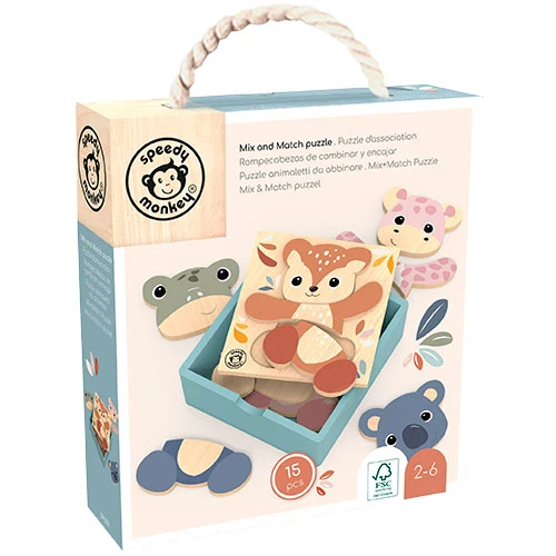 Speedy Monkey Mix and Match Puzzle | 2-6 år