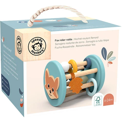 Speedy Monkey Fox Roller Rattle | 6-24 mån.