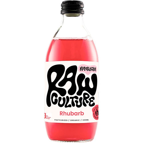 Raw Culture Rabarber Kombucha Ekologisk | 330 ml
