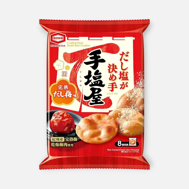 Kameda Teshioya Dashi Ume Flavored Eice Crackers (8 units)