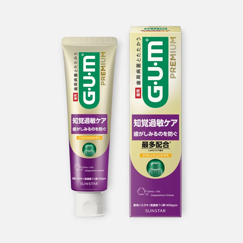 SUNSTAR GUM Premium Sensitive Care (Refresh Citrus) Toothpaste 90g