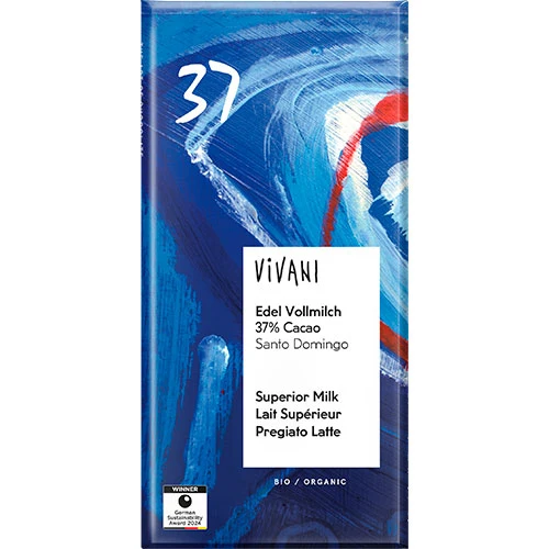 Vivani Superior mjölkchoklad 37% Ekologisk | 80 g