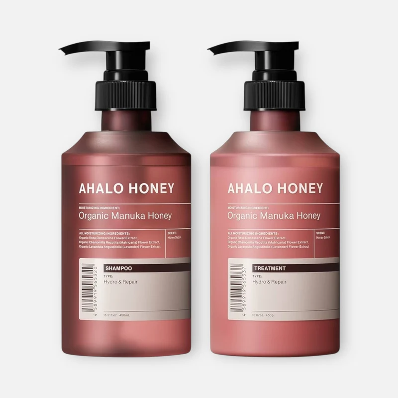 Ahalo Honey Organic Shampoo & Treatment SET (450ml x2)