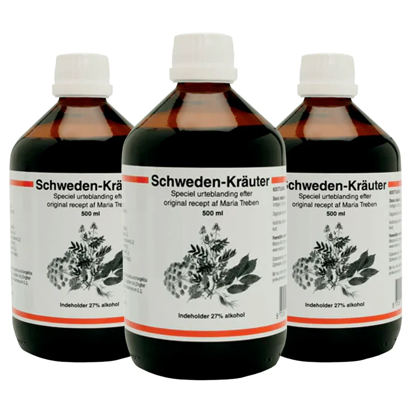 Marie Treben Svenskdroppar Schweden-Kräuter | 3 x 500 ml
