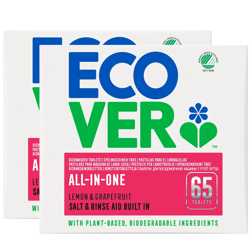 Ecover All In One Diskmaskinstabletter | 2 x 65 Tabletter