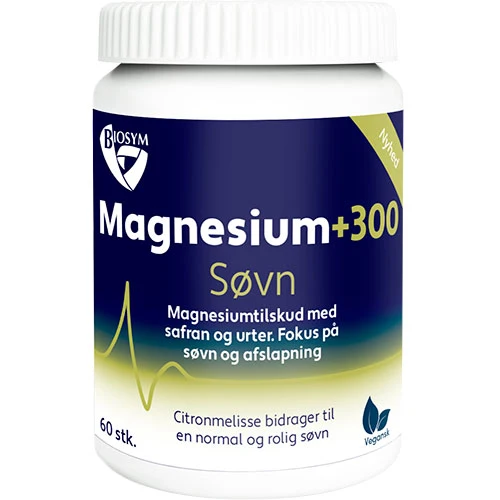 Biosym Magnesium+300 Sömn | 60 Kapslar