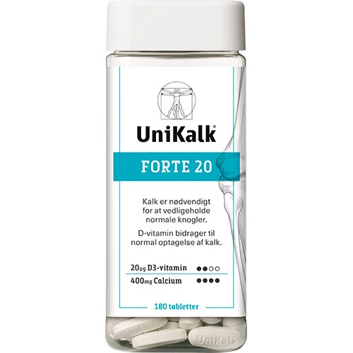 Unikalk Forte 20 | 180 tabletter