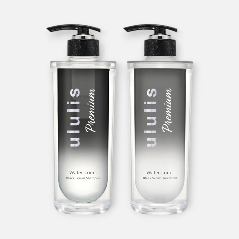 Ululis Premium Water Conc Black Serum Hair Shampoo & Treatment SET (340ml/335g)