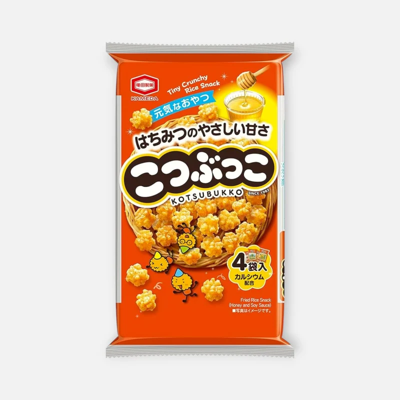Kameda Kotsubukko (Soy Sauce & Honey) Fried Rice Snack 100g (4 Packs Inside)