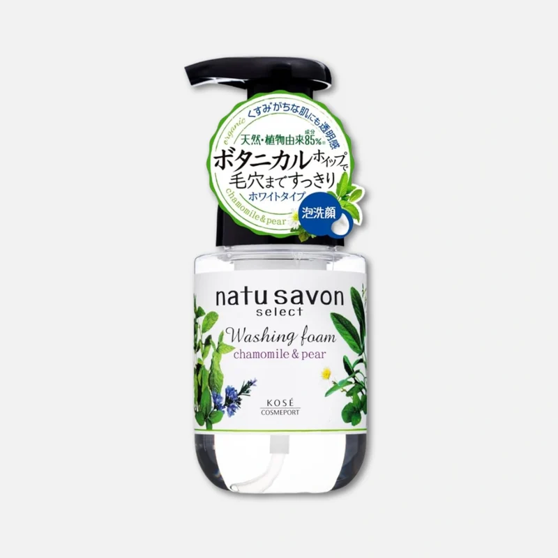 Kose Softymo Natu Savon Foam Face Wash Chamomile & Pear 180ml