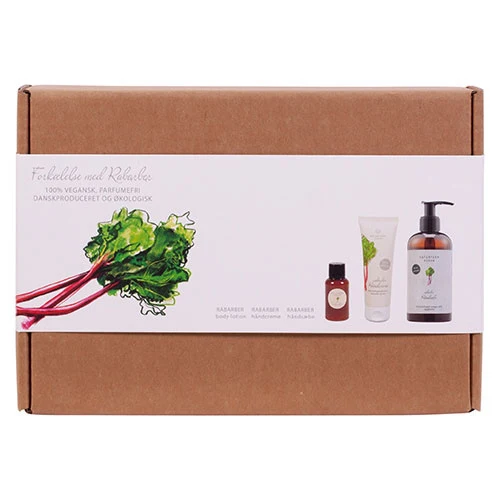 Naturfarm Presentask Rabarber Handtvål -Krem & Body Lotion