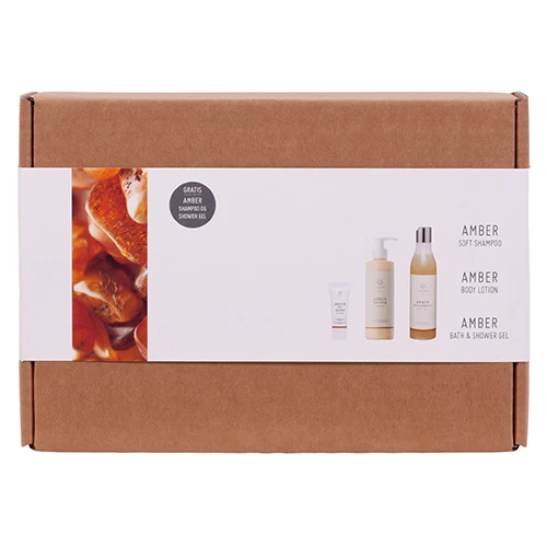 Naturfarm Presentask Amber Body Lotion, Shower Gel Och Shampoo