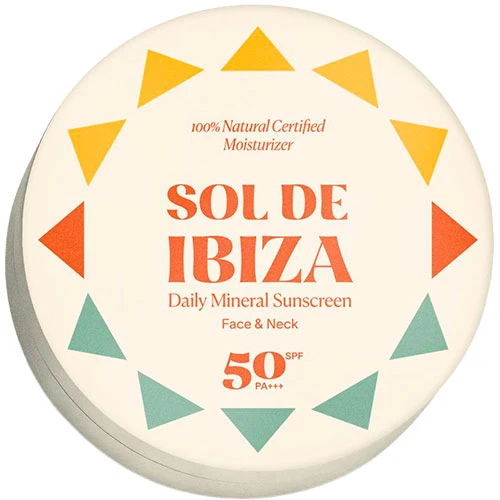 Sol de Ibiza Natural Mineral Sunscreen Ansigt SPF50 | 35 g