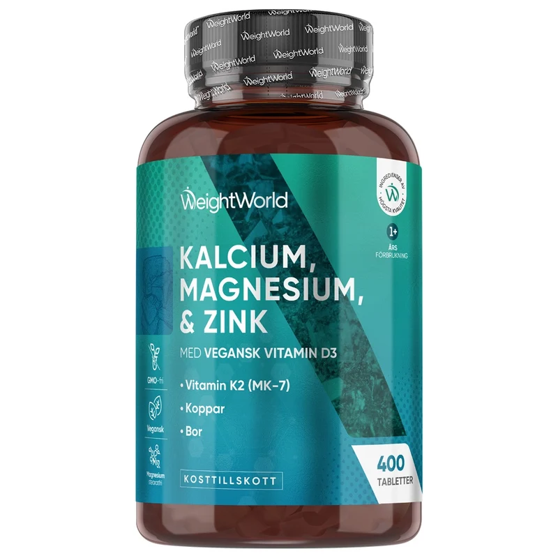 Kalcium tabletter med magnesium, zink och vitamin D3