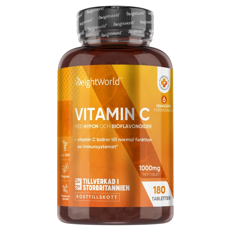 Vitamin C tabletter med Nypon och Bioflavonoider