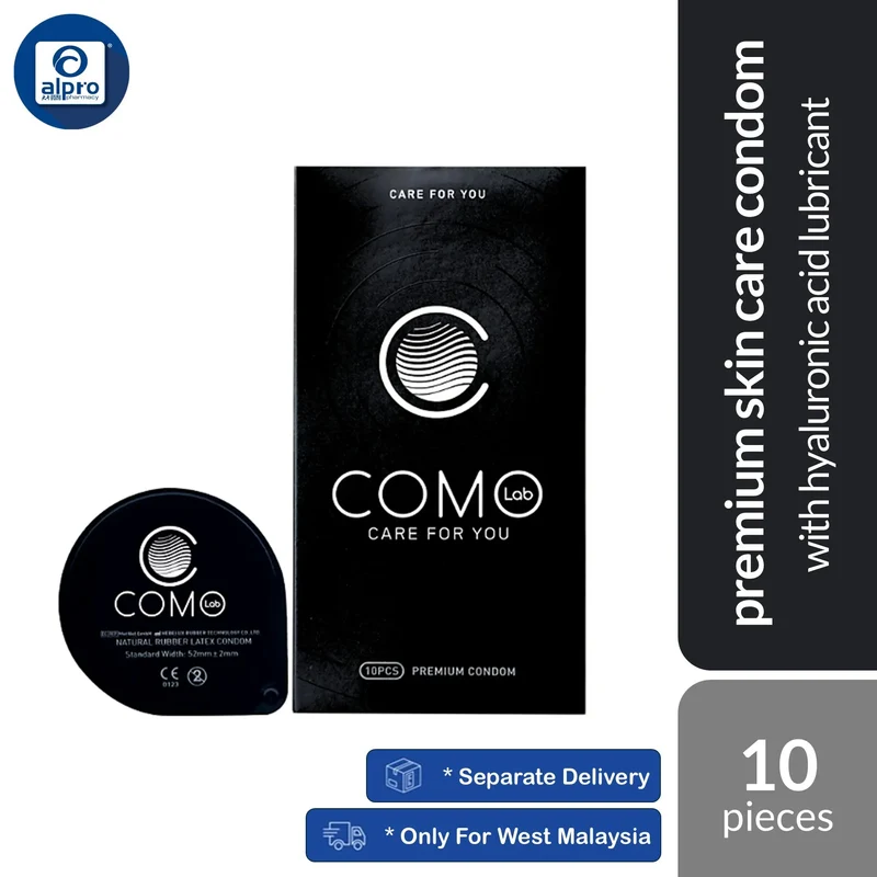 Como Lab Hyaluronic Acid Condom 10s | With Hyaluronic Acid Lubricant