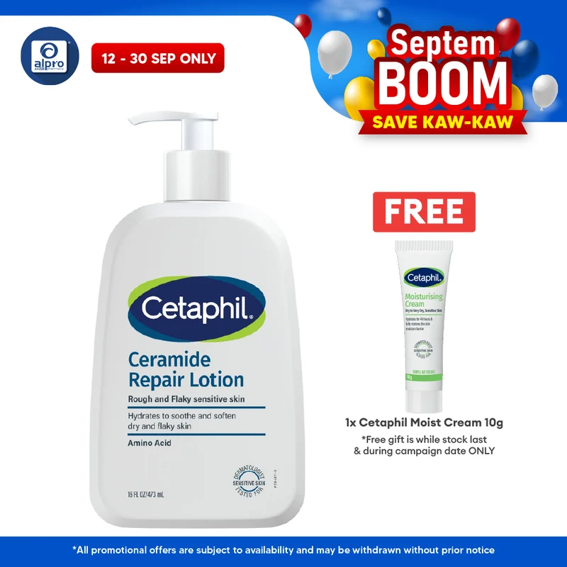 Cetaphil Ceramide Repair Lotion 473mL | Hydrate & Sooth Dry Flaky Skin