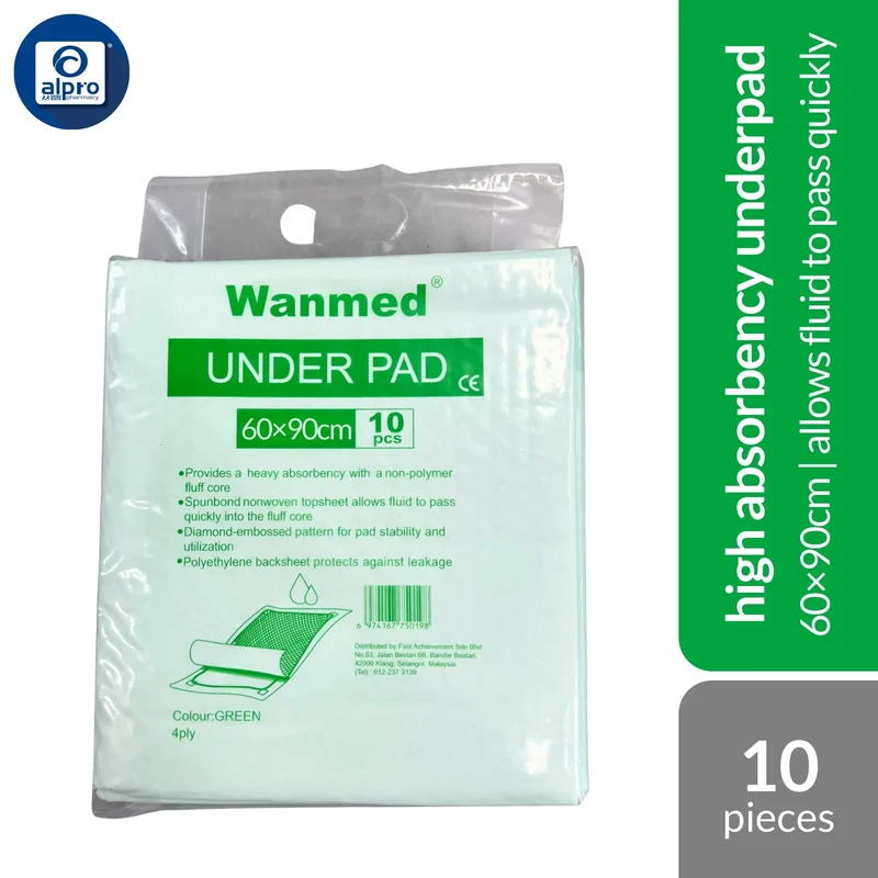 Isomed Underpad 4 Ply 60×90cm | Heavy Absorbency & Allows Fluid To Pass Quickly