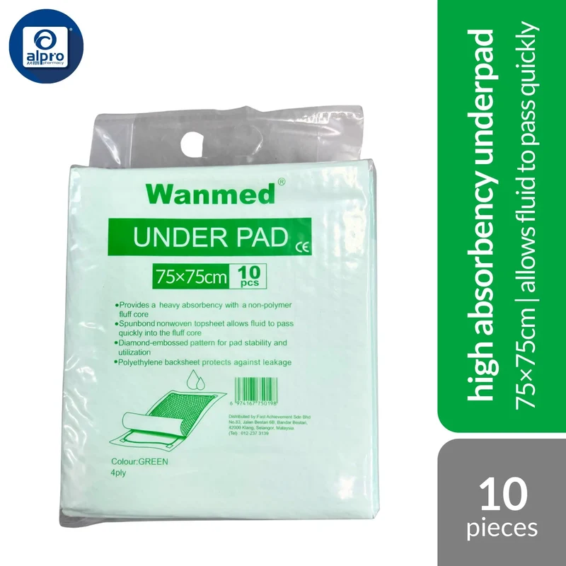 Isomed Underpad 4 Ply 75×75cm | Heavy Absorbency & Allows Fluid To Pass Quickly