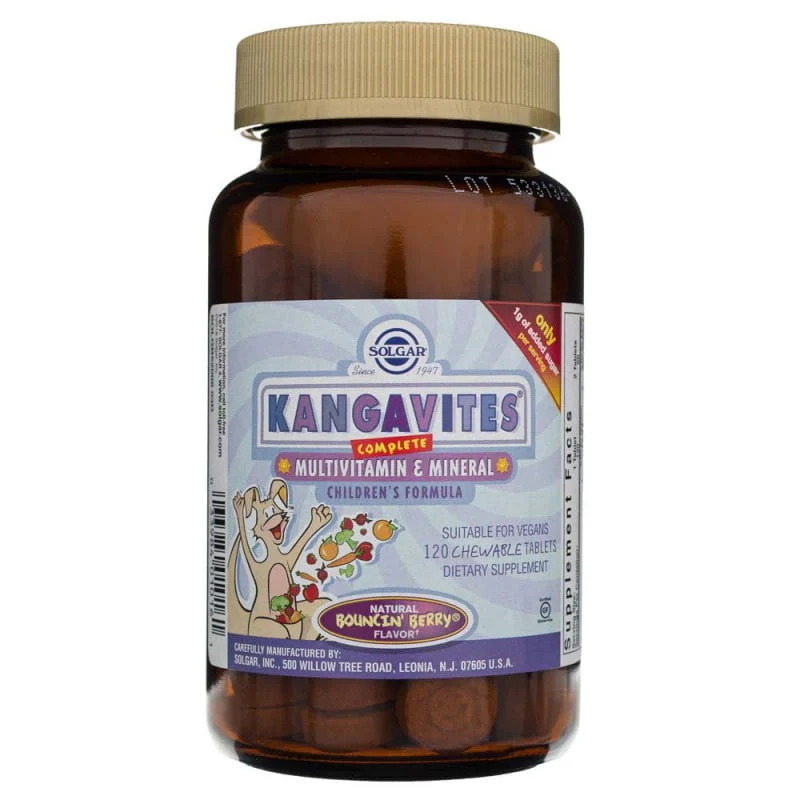 Solgar Kangaroo Complete Multivitamin Formula 120 Tabletten in saftigem Beerengeschmack