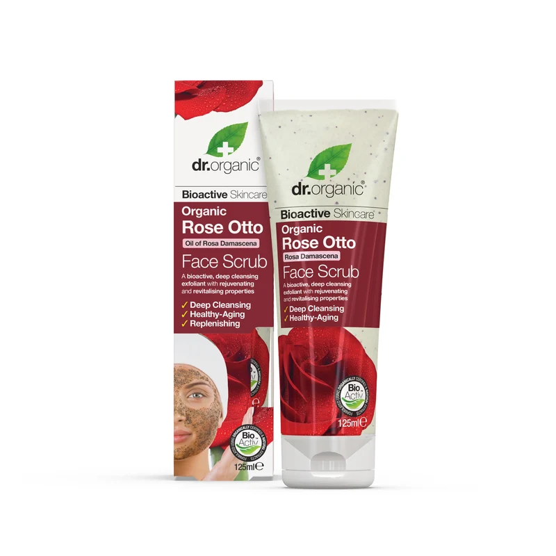 Dr Organic Rose Otto Face Scrub 125ml