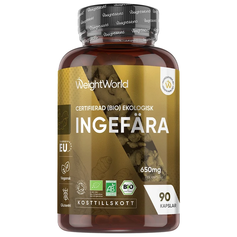 Ekologisk Ingefära 650 mg