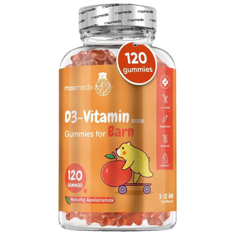 Vitamin D3 för barn vingummi - Apelsinsmak