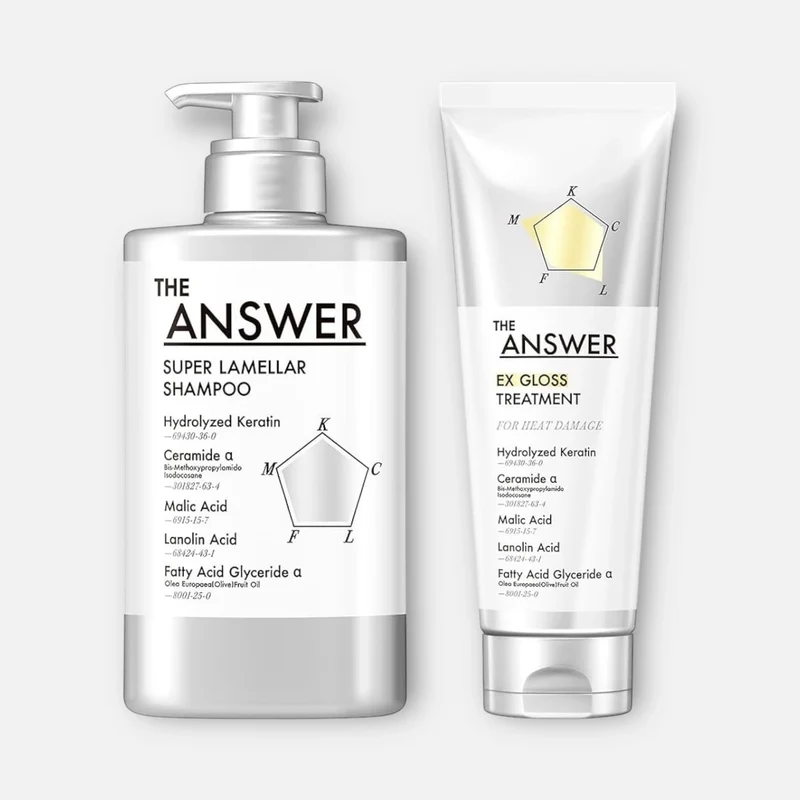 Kao The Answer Super Lamellar Shampoo & EX Gloss Treatment (400ml & 220g)