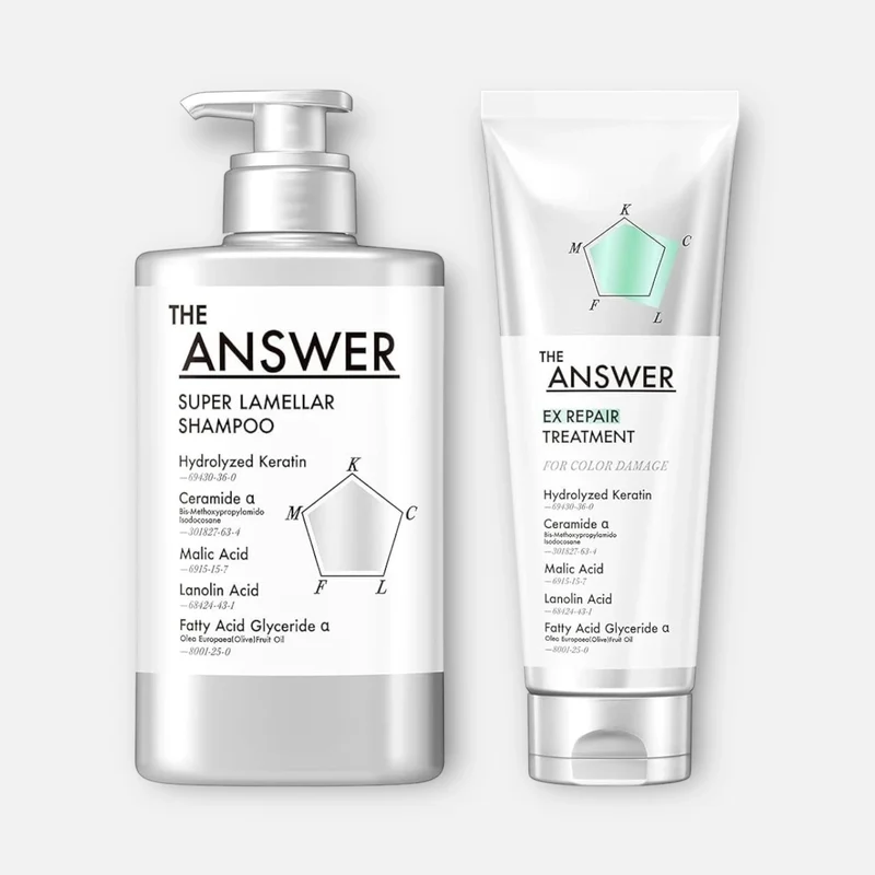 Kao The Answer Super Lamellar Shampoo & EX Repair Treatment (400ml & 220g)