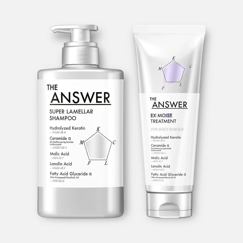 Kao The Answer Super Lamellar Shampoo & EX Moist Treatment (400ml & 220g)