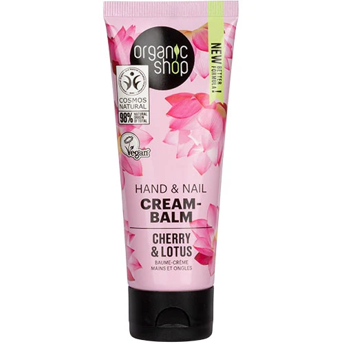 Organic Shop Hand & Nail Cream Balm Cherry & Lotus | 75 ml