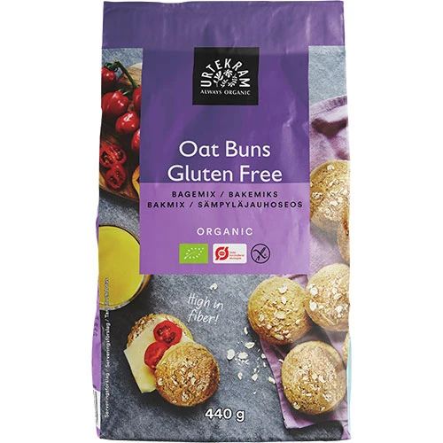 Urtekram Oat Buns GF - Bakmix Økologisk | 440 g